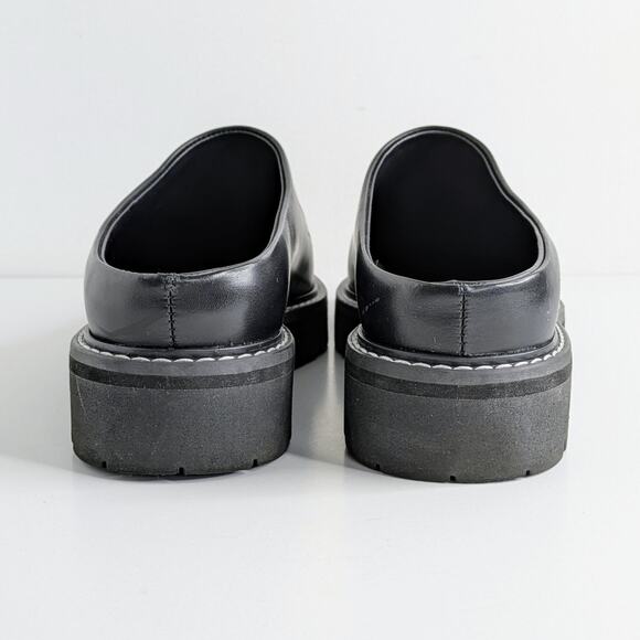 Jenni Kayne Lug Sole Mules 38 Black Leather Minimalist Quiet Luxury Chic - Picture 5 of 16